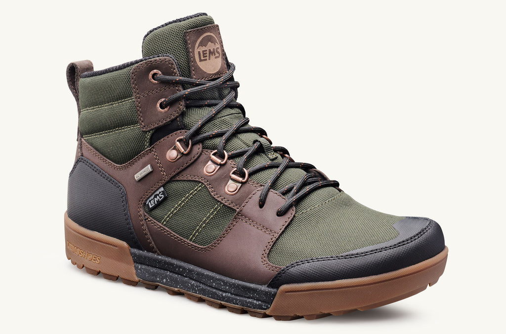 Lems Boots Waterproof Women's Outlander Olive Brown | MBL5212WO