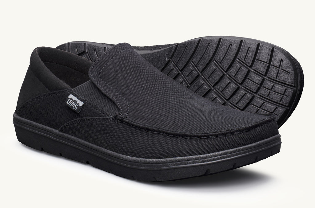 Lems Slip On Shoes Men\'s Drifter Black | QGE392NZ