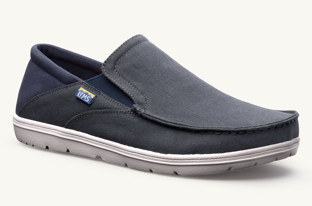 Lems Slip On Shoes Men's Drifter Grey Navy | WFU9150RL