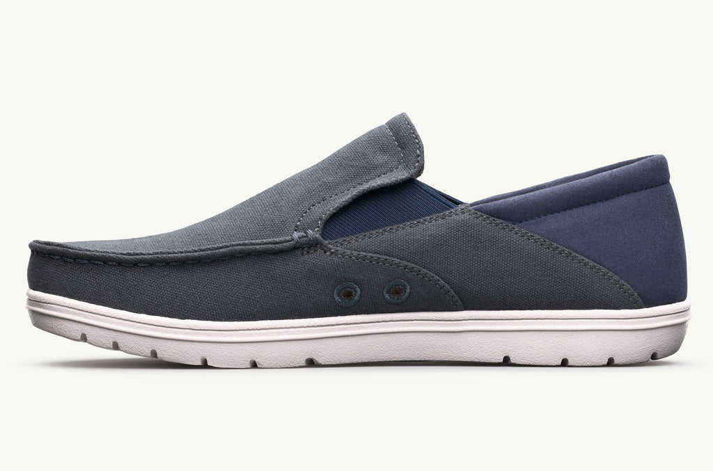 Lems Slip On Shoes Men's Drifter Grey Navy | WFU9150RL