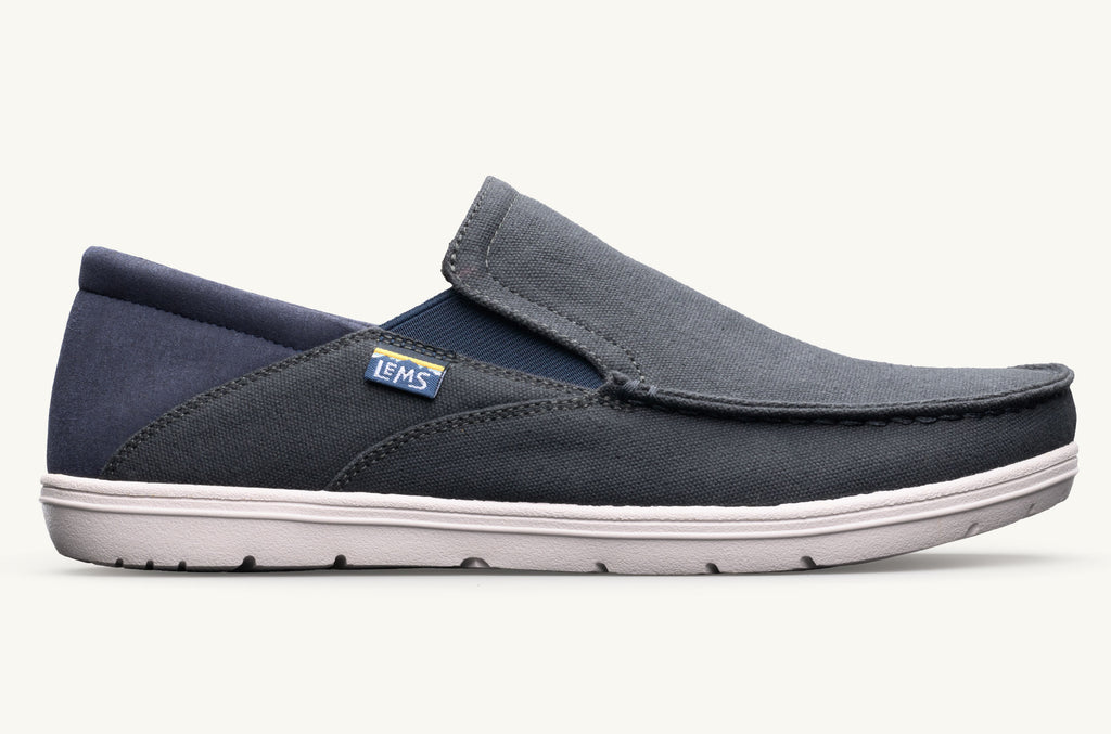 Lems Slip On Shoes Men's Drifter Grey Navy | WFU9150RL