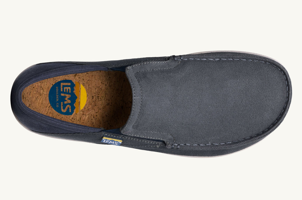 Lems Slip On Shoes Men's Drifter Grey Navy | WFU9150RL