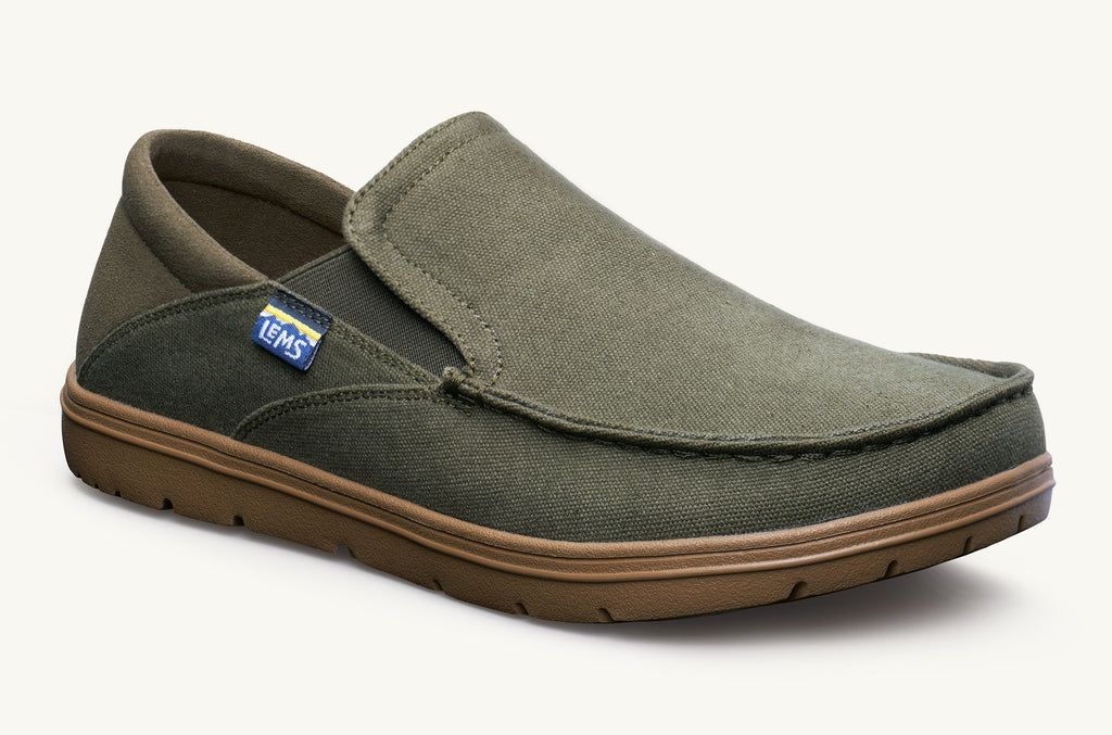 Lems Slip On Shoes Men's Drifter Olive | JQB6855AE