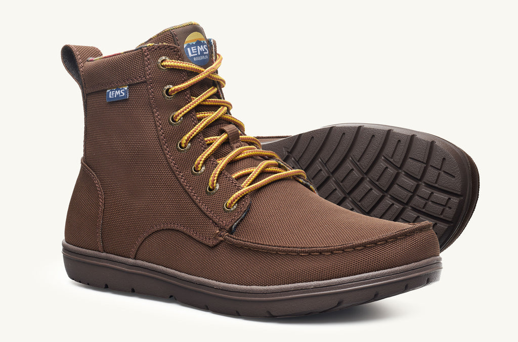 Lems Nylon Boots Men's Boulder Dark Brown | ZMI339XM